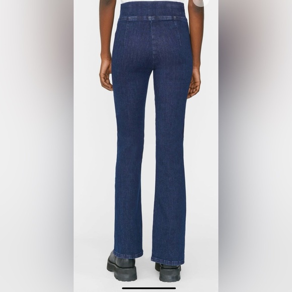 Frame The Jet Set Flare Jeans Size 2 Front Slit Stretch Pull On High Rise (New) - Picture 10 of 13